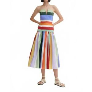 NEW DE LORETA ariel midi dress in salinas